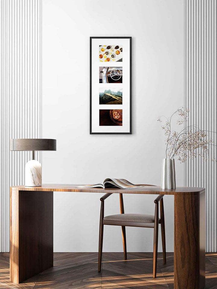 nielsen Aluminium Bilderrahmen Gallery Junior, 25x60 cm - 4x 10x15 cm, Silber Matt 25x60 cm - 4x 10x