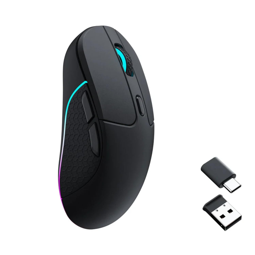 Keychron M3 Kabellose Maus, PAW3395-Sensor mit programmierbarer Makrotaste 26.000 DPI, unterstützt 2