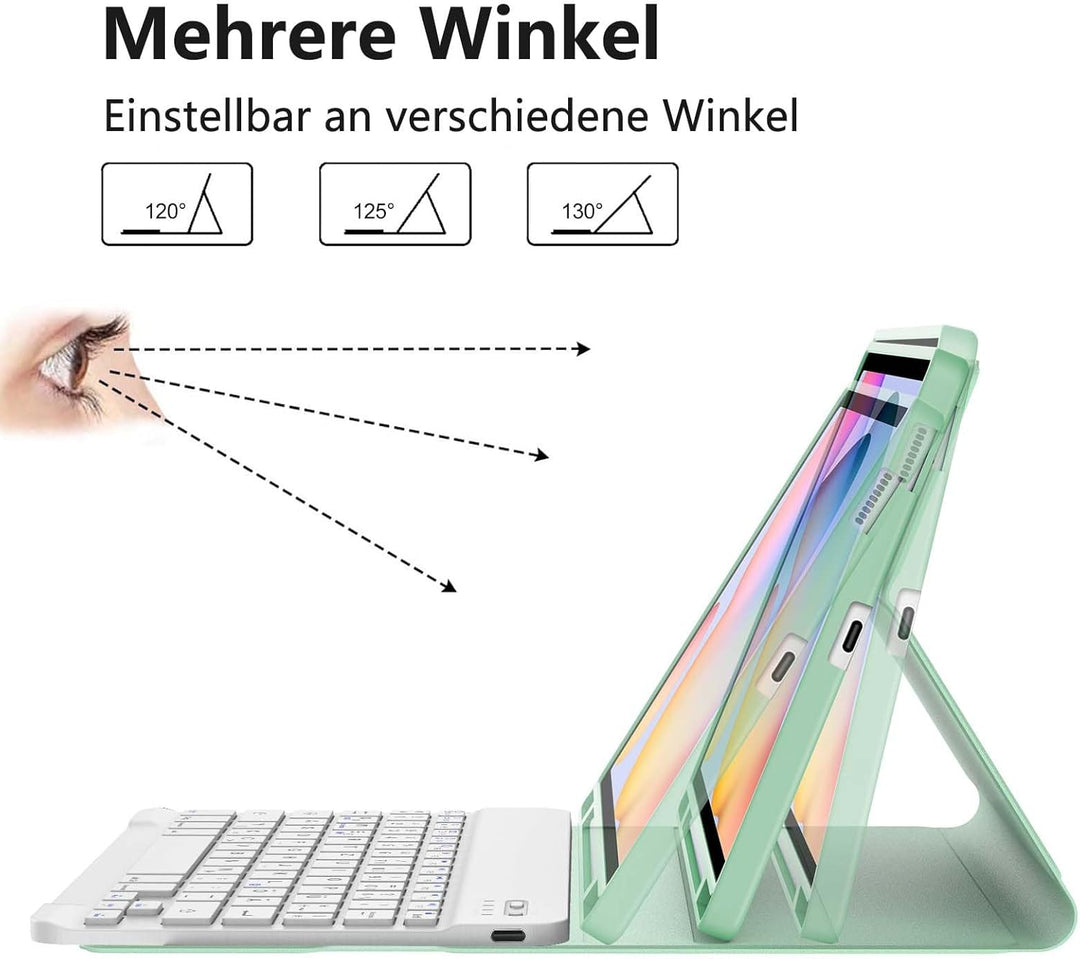 Tastatur Hülle für Samsung Galaxy Tab S6 Lite 10,4 Zoll (2024/2022/2020), Deutsches QWERTZ Magnetisc