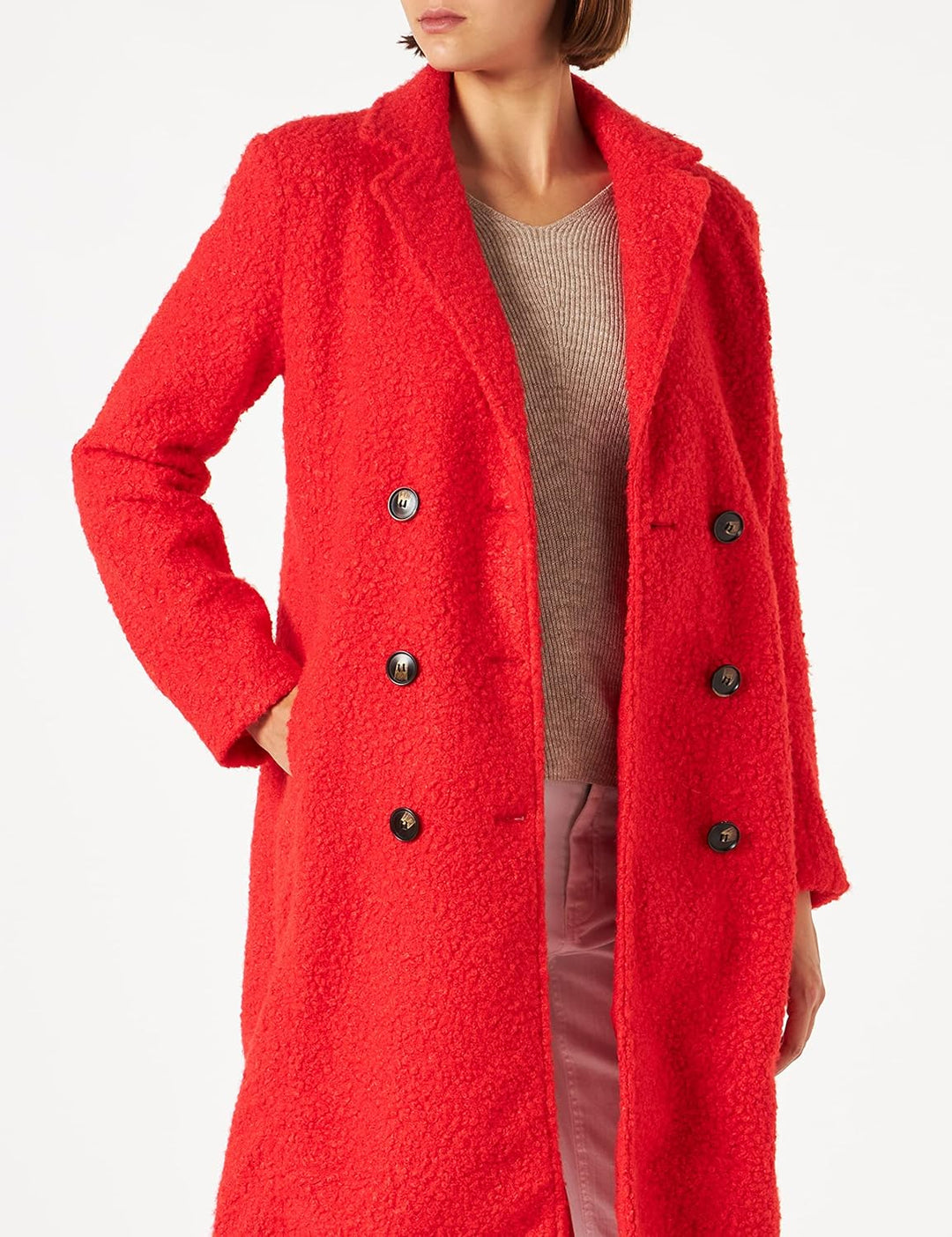 ONLY Damen Onlpiper Coat Cc Otw Jacke S Red Alert, S Red Alert