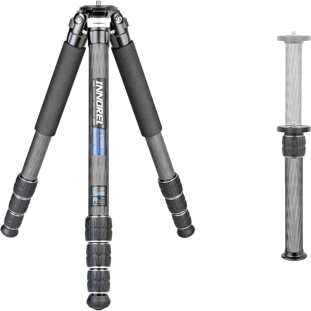 Kohlefaser-Stativ-INNOREL CT85C Ohne Kopf Super professionelles tragbares Reisestativ für DSLR-Kamer