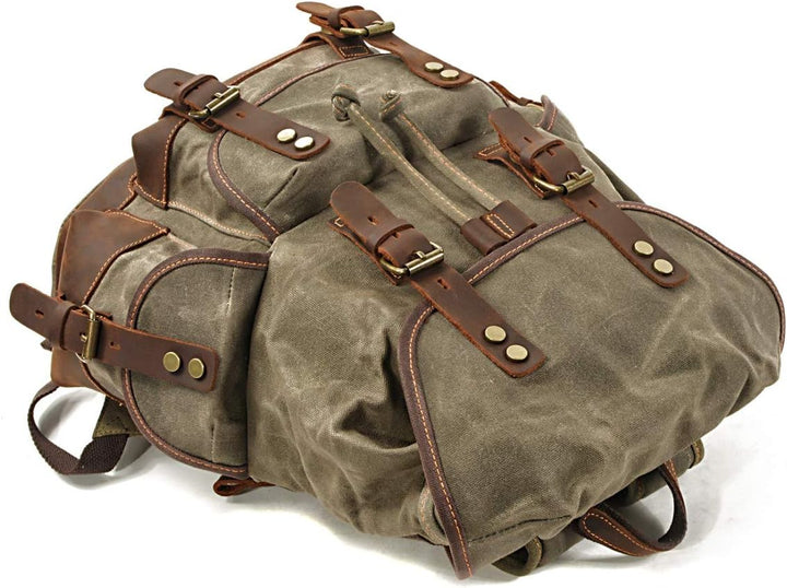 Rucksack Vintage/Canvas Tasche Craftride RG8 für Freizeit 20L grün