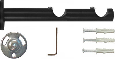 Garduna Gardinenstange Ø 16mm 2-Lauf Schwarz Metall, 160cm 160cm… 2-lauf Schwarz Metall, 160cm… 2-la