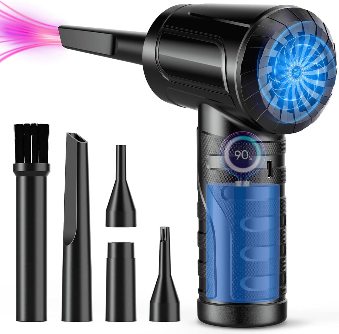 Staubgebläse Elektrische Druckluftspray, 3-Gang 91000 U/min Tastatur Reinigung Luftspray mit 7600mAh