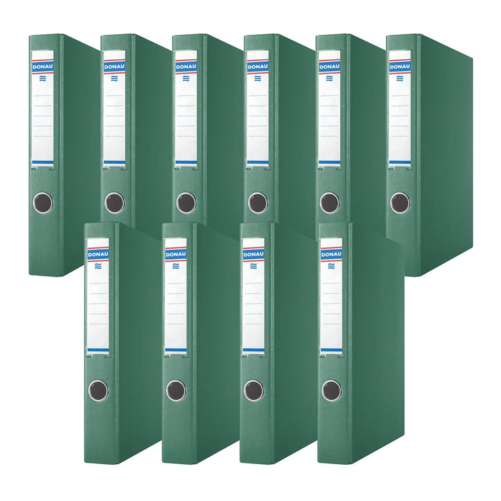 DONAU 3934001PL-06 Ringbuch/Grün | 4-D-Ring-Mechanik 30mm DIN A4 Ringordner Pappe/Kunststoff | Aus 1
