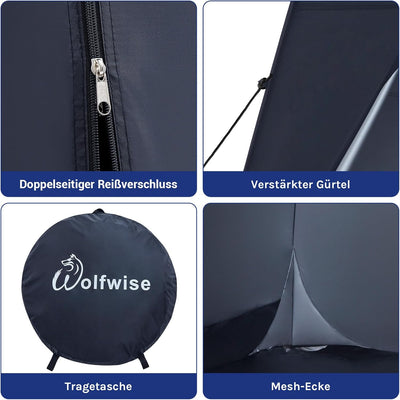 Wolfwise Pop up Toilettenzelt Umkleidezelt, Camping Duschzelt Outdoor Mobile Toilette Umkleidekabine