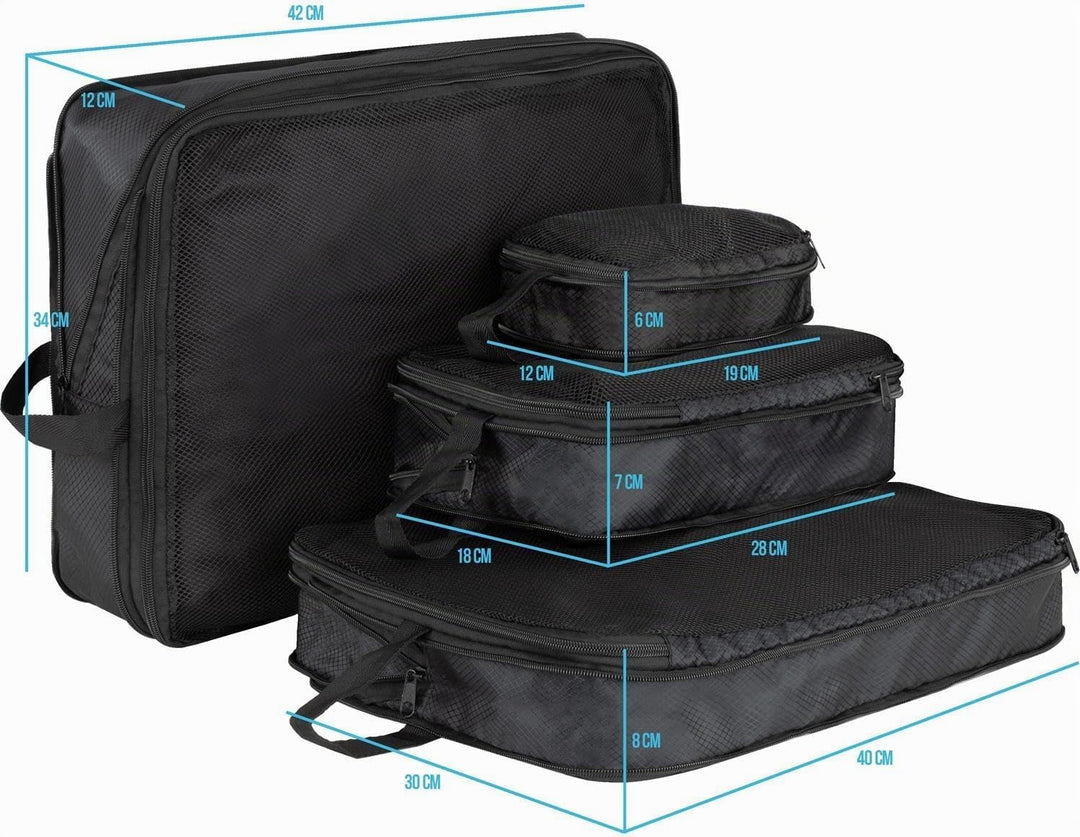 normani Reisetasche mit Rollen und Rucksackfunktion 60 L Reisetrolley Rucksack mit Rollen mit 4 Klei