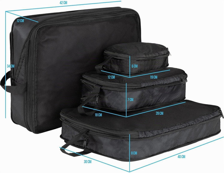 normani Reisetasche mit Rollen und Rucksackfunktion 60 L Reisetrolley Rucksack mit Rollen mit 4 Klei