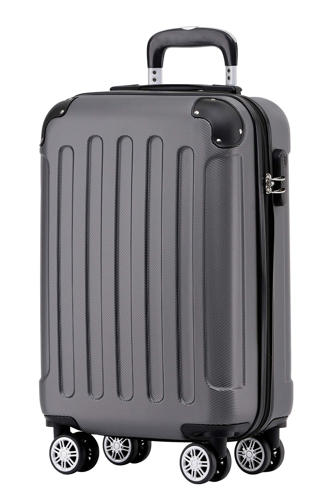 BEIBYE- Hartschalenkoffer Koffer Trolley Rollkoffer Reisekoffer Zahlenschloss 4 Zwilings-Rollen (Dar