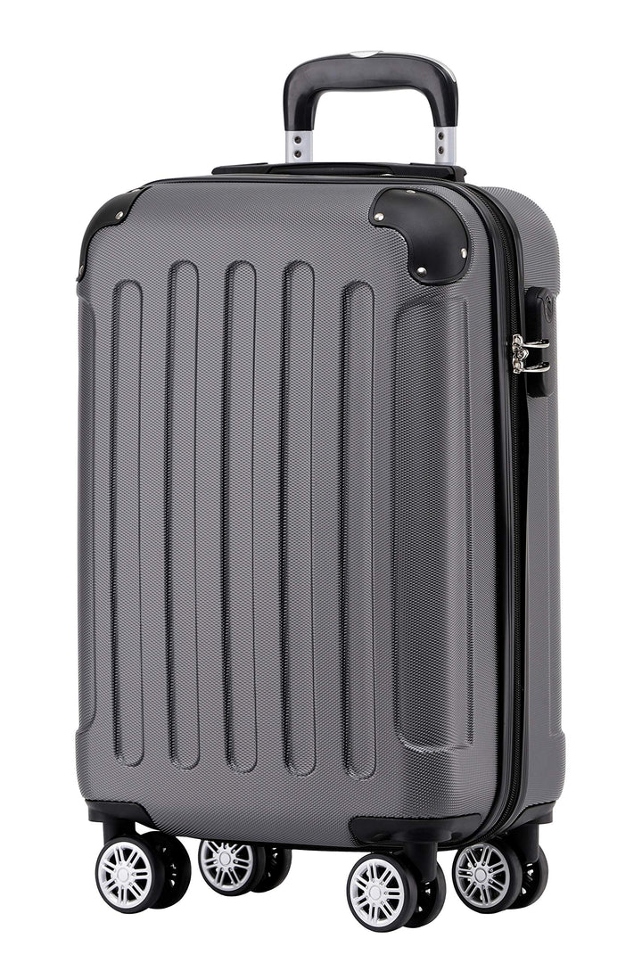 BEIBYE- Hartschalenkoffer Koffer Trolley Rollkoffer Reisekoffer Zahlenschloss 4 Zwilings-Rollen (Dar