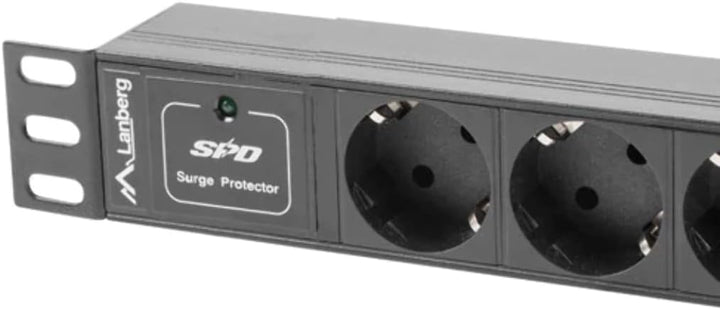 LANBERG PDU 10" 1U 16A, 3X 230V SCHUCKO 2M Black