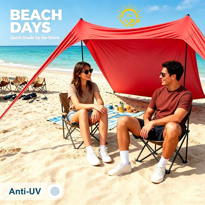Strand Schatten Zelt Markise 4-5 Personen Strand Sonnencreme wasserdichte leichte Blockierung und el