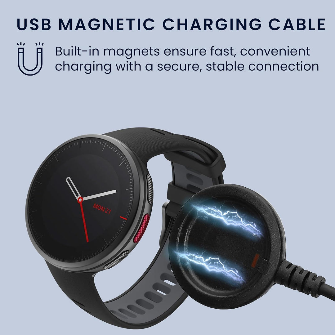 kwmobile USB Kabel Charger kompatibel mit Polar Vantage V / V2 / Vantage M/Ignite/Ignite 2 / Grit X