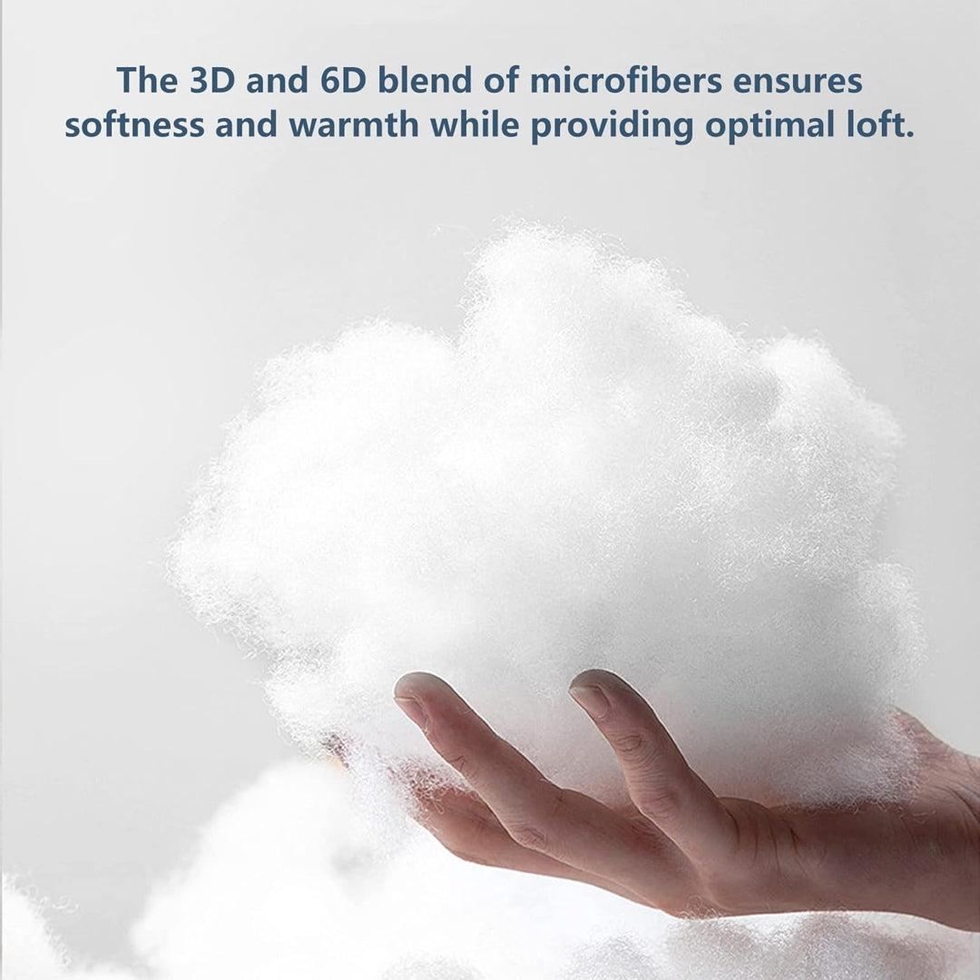 WAVVE Bettdecke 240x220 4 Jahreszeiten 2 teilig Dunkelblau - Sommerdecke 240x220cm 150gsm+Ganzjahres