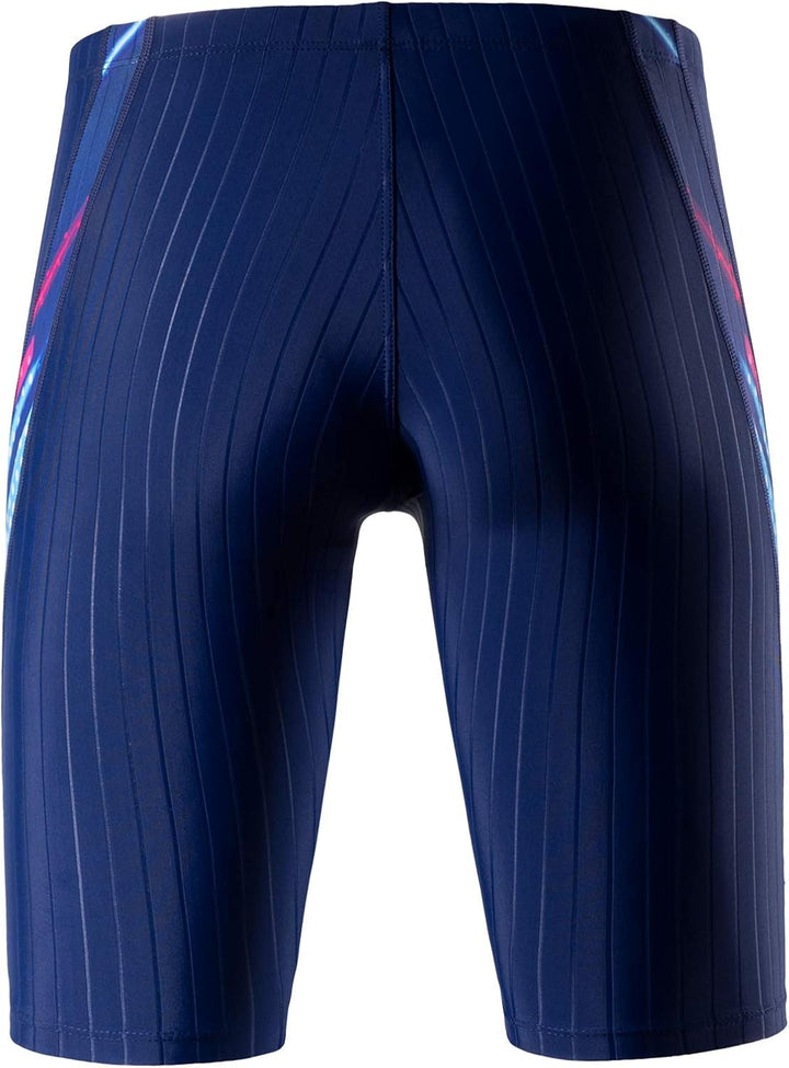 MY KILOMETRE Herren Jammers Lang Badehose Schwimmen Badeanzug Jammer Blau Neon S, Blau Neon S