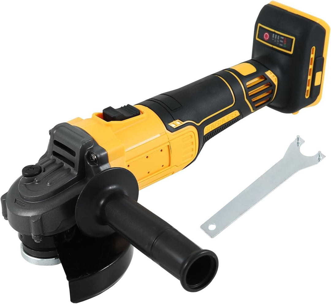 Akku Winkelschleifer für Dewalt 18V, 125 mm 7800U/min Bürstenloser Profi-Schleifer, Akku-Schleifer m