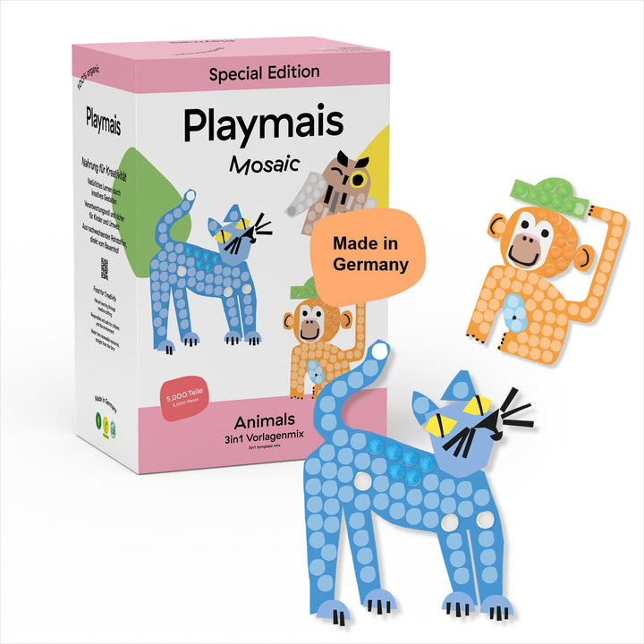 Playmais Special Maxi Edition Mosaic Animals | 5000 Teile | Bastelset | natürliches Spielzeug | inkl