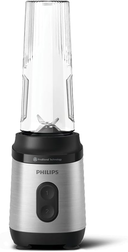 Philips Blend & Go 3000 Series Mini Smoothie Mixer – 350W, 0,6L Becher, 4-Stern abnehmbares Messer,