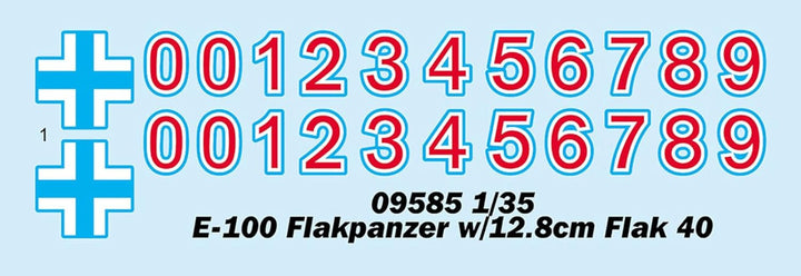 Trumpeter 09585 - 1:35 E-100 Flakpanzer w/12.8cm Flak 40 - Neu