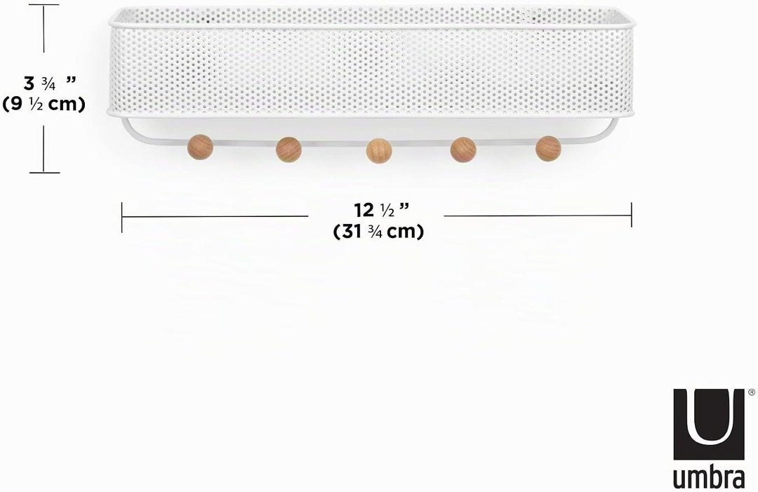 Umbra Estique Schlüsselbrett mit Briefablage, Multifunktionaler Wand Organizer für den Eingangsberei