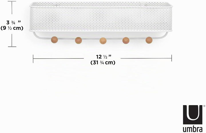 Umbra Estique Schlüsselbrett mit Briefablage, Multifunktionaler Wand Organizer für den Eingangsberei