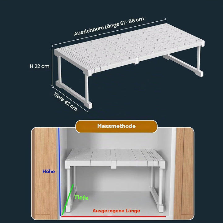 Erweiterbares Schrankregal, Verstellbare Kleiderschrank Organizer Rack, Stapelbar Aufbewahrungsorgan