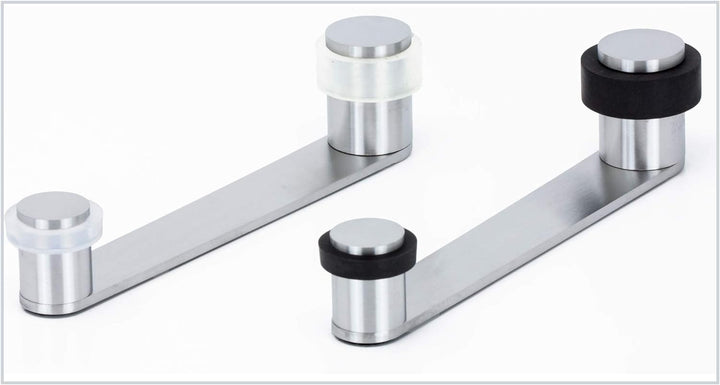 Türstopper mit Drehhalter |Für Türen bis 100 mm | Gummi Schwarzer | Edelstahl AISI 304 | Finish Matt