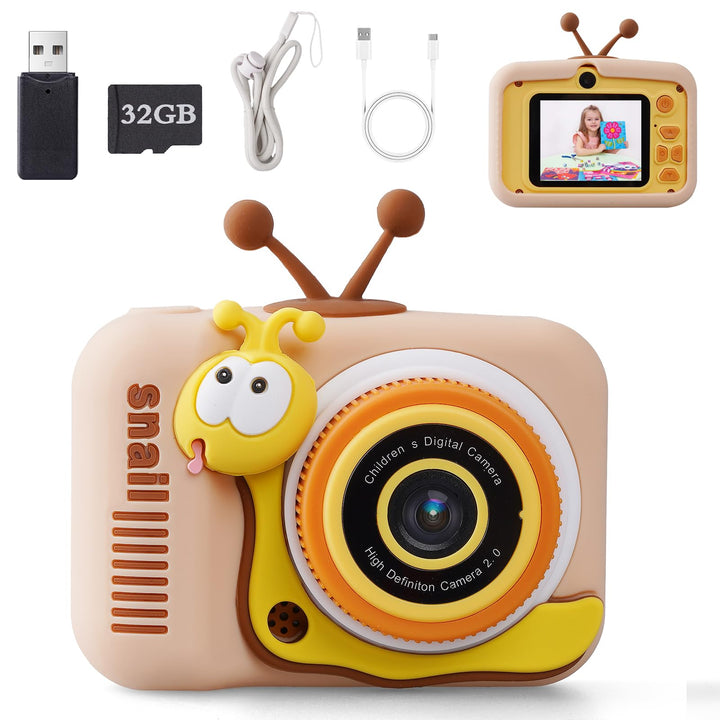 Kinderkamera ab 3-10 Jahre, Digitale Kamera Kinder mit 1080P Video & 2 Zoll IPS Bildschirm, 44 lusti