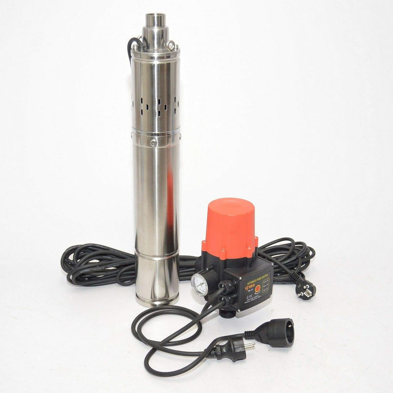 3" Tiefbrunnenpumpe Tauchpumpe Brunnenpumpe 0,25kW 7,7b 17l/min Pumpensteuerung