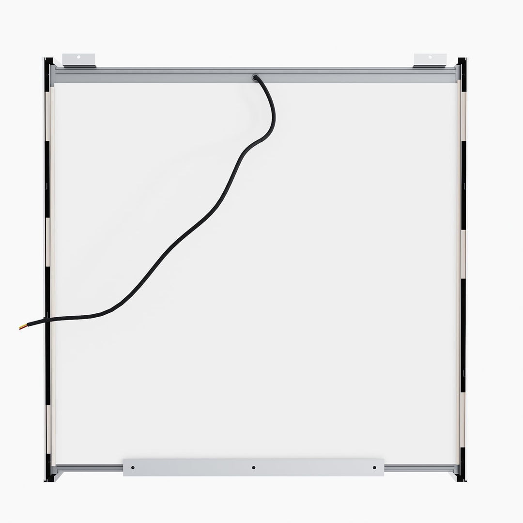 SONNI Spiegelschrank Bad mit Beleuchtung 65 cm breit doppeltürig Aluminium beschlagfrei Badezimmer s