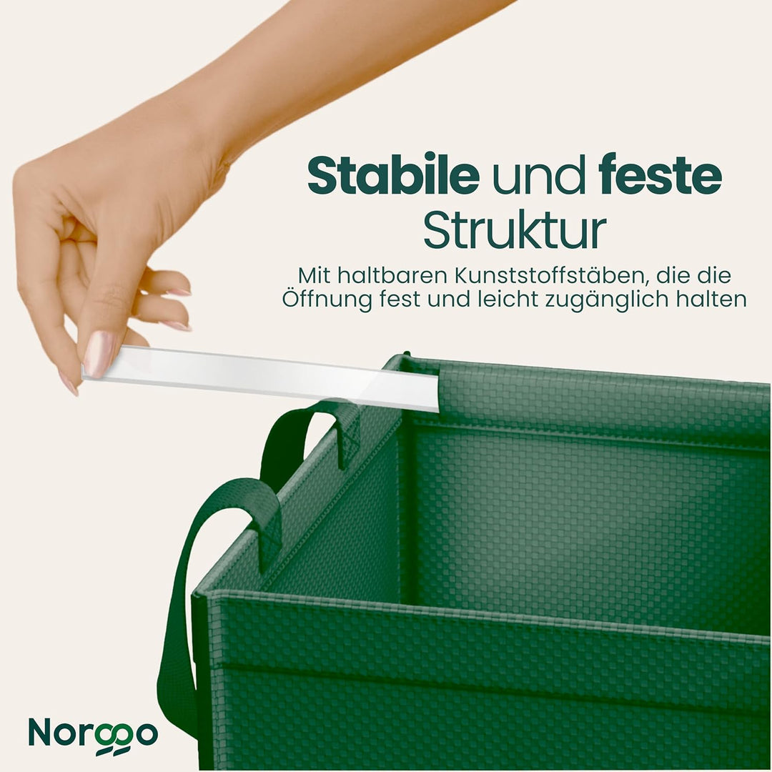 Mülltrennsystem 3fach – Set aus 3 Mülltrennsysteme für Plastik, Papier und Glas – Recycling Behälter