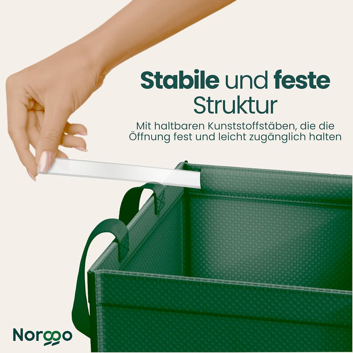 Mülltrennsystem 3fach – Set aus 3 Mülltrennsysteme für Plastik, Papier und Glas – Recycling Behälter