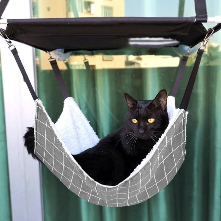 MiOYOOW Haustier Hängematte, Kleintierbett Katzenhängematte mit verstellbaren Riemen für Katzen, kle