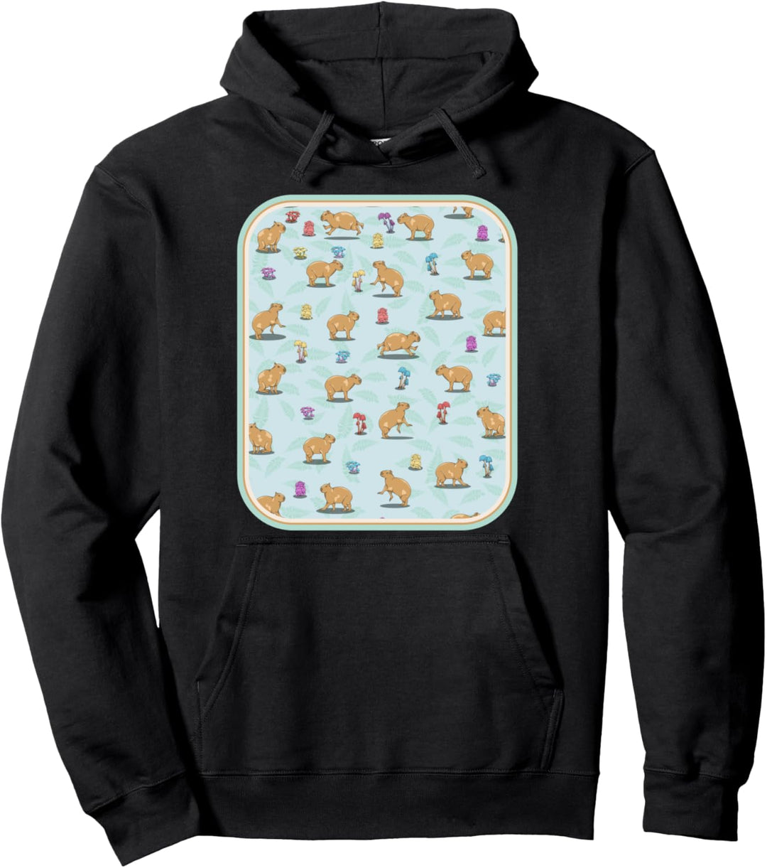 Capybara-Muster. Pullover Hoodie