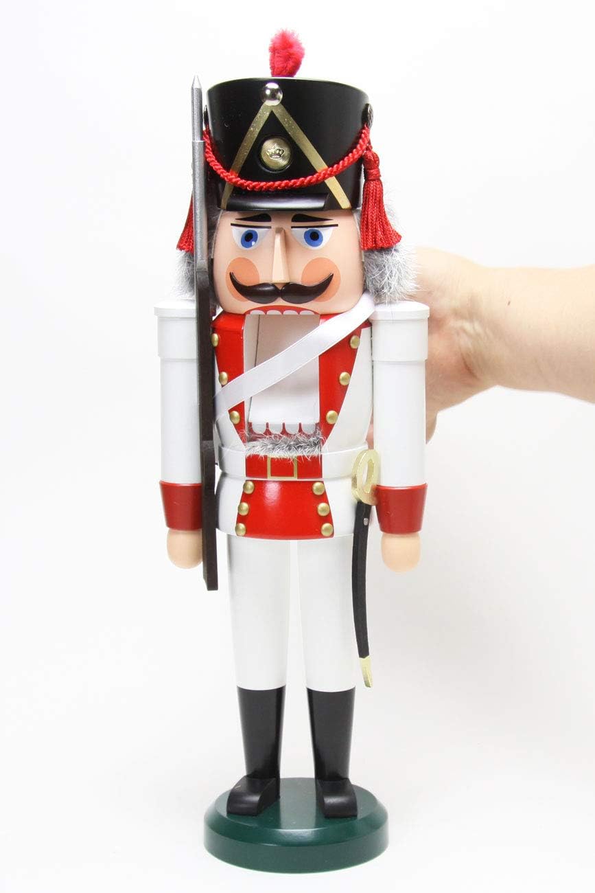 Seiffener Volkskunst Nussknacker Grenadier 39 cm Erzgebirgskunst Weihnachtsdeko Nussknacker Weihnach