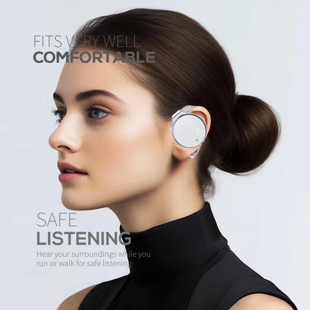 Open Ear Kopfhörer mit Mikrofon Bluetooth 5.4-52 Std Spielzeit, Kabelloses Over Ear Kopfhörer für Sp