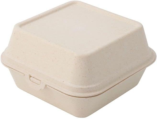 BIOZOYG Mehrweg-Burgerboxen 60 Stück I to-Go-Verpackungen für heiss und kalt I Lunchbox Take-Away-Be
