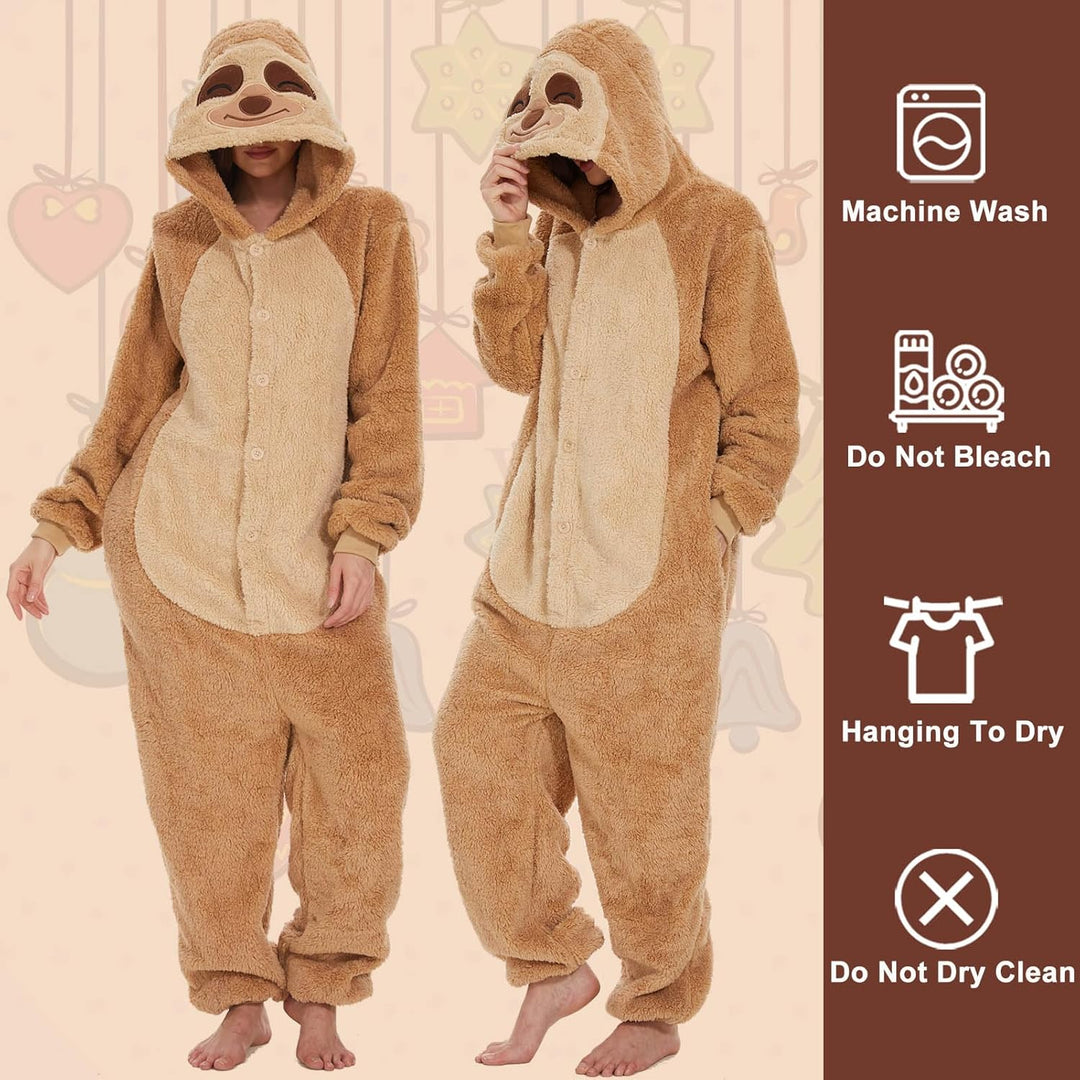 LATH.PIN Pyjamas Jumpsuit Panda Unisex Erwachsene Tier Onesie Cosplay Halloween Karneval Kostüme Dam