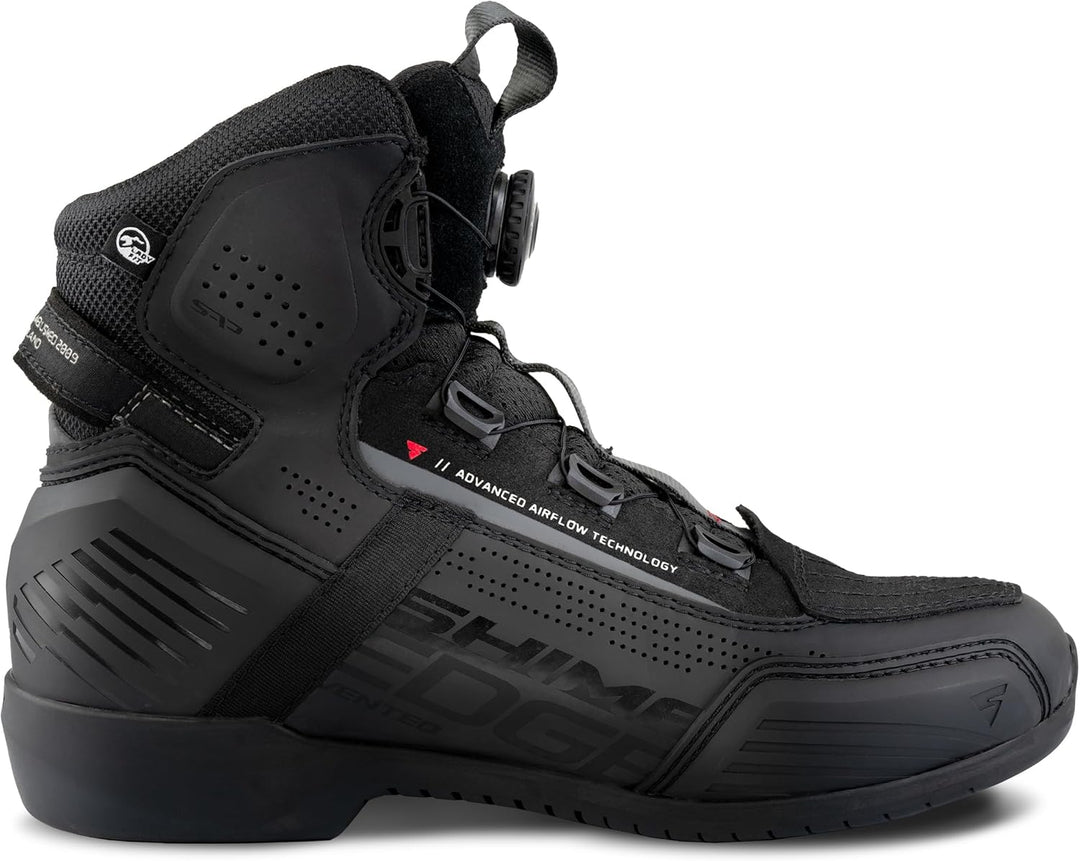 SHIMA EDGE VENTED Motorrad Schuhe Damen Leder Belüftet Motorradstiefel Protektoren Leder ATOP Rutsch