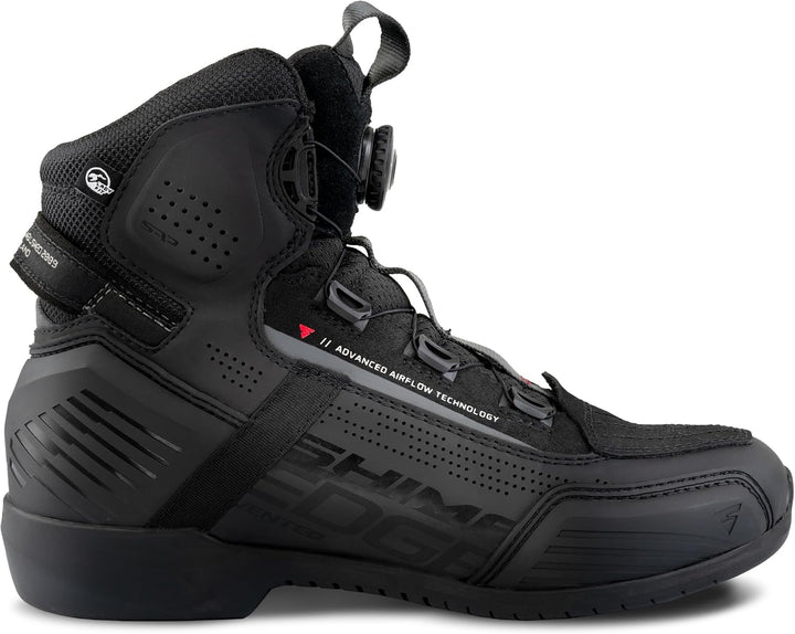 SHIMA EDGE VENTED Motorrad Schuhe Damen Leder Belüftet Motorradstiefel Protektoren Leder ATOP Rutsch