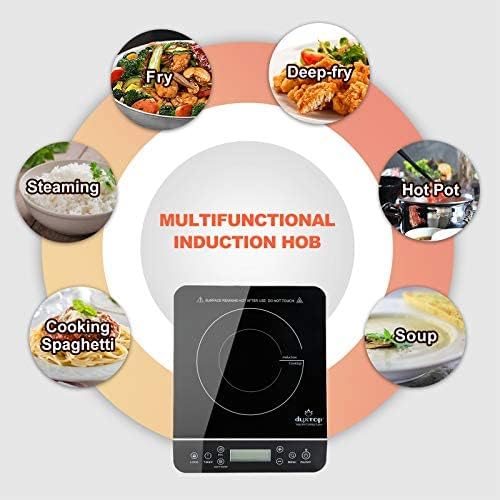 Duxtop Induktionskochplatte, einzel Induktionskochfeld mit Touch-Sensorsteuerung, 2.100W, LCD-Digita