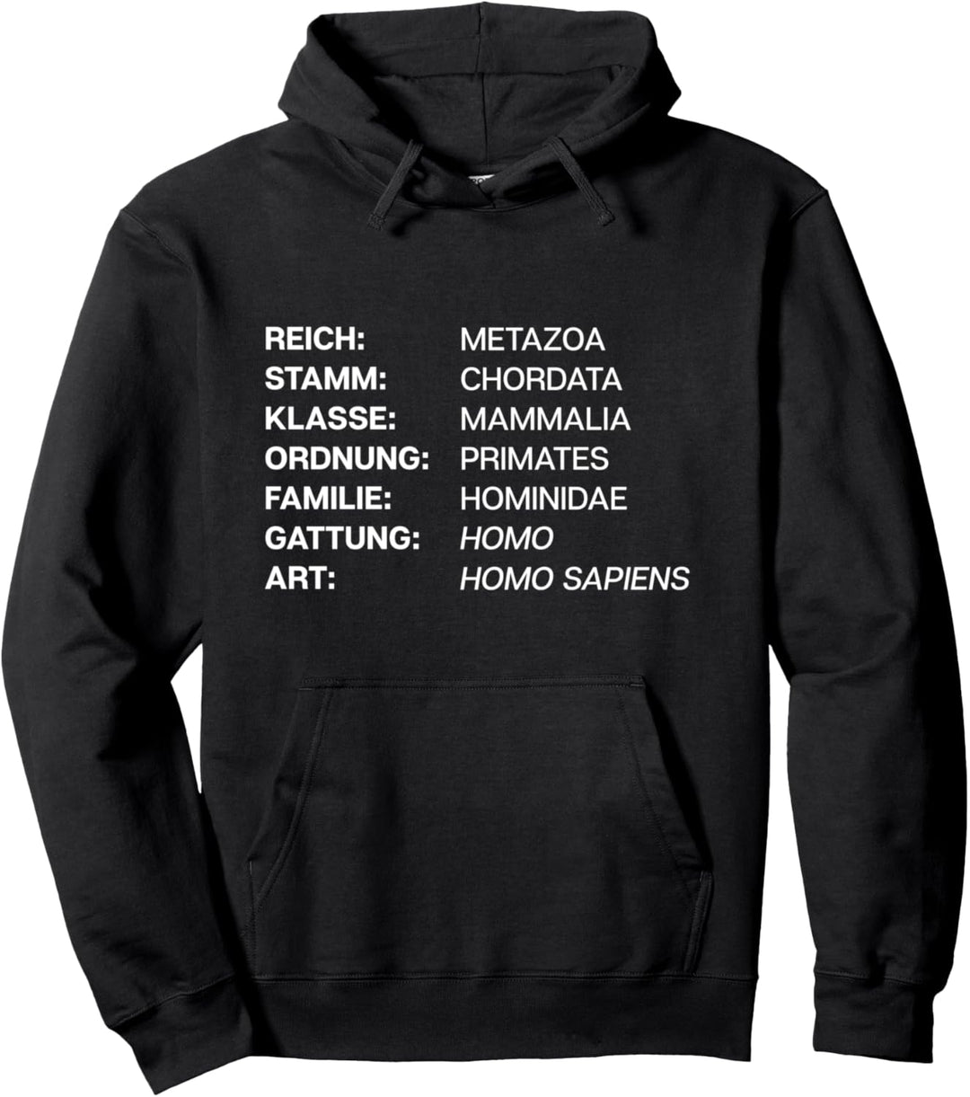 Biologe Systematik Mensch Homo Sapiens Biologie Pullover Hoodie