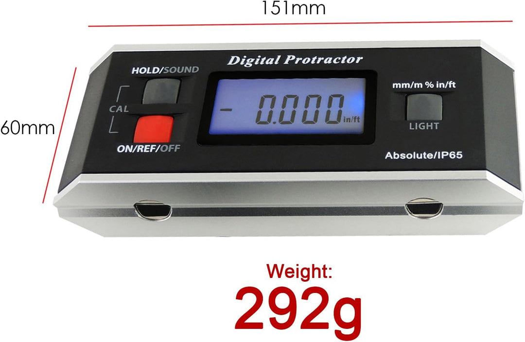 Winkelsucher Ebene Protractor Inclinometer Magnetic V-Groove 0~360 Grad mit Hintergrundbeleuchtung D