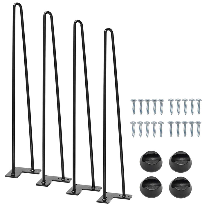 Signstek Tischbeine Möbelfüsse Metall Hairpin Legs Zwei-Stange Haarnadel Tischbeine 70cm/28’’ für Co