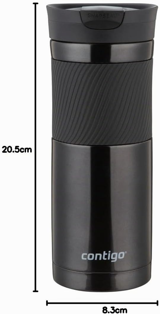 Contigo Snapseal Travel Mug Byron-Huron, Stainless Steel Thermal Vacuum Flask for hot and Cold Drink