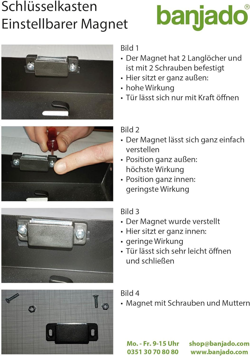 banjado® Design Schlüsselkasten aus Edelstahl Motiv Katze Und Fisch für 10 Schlüssel - Schlüsselschr