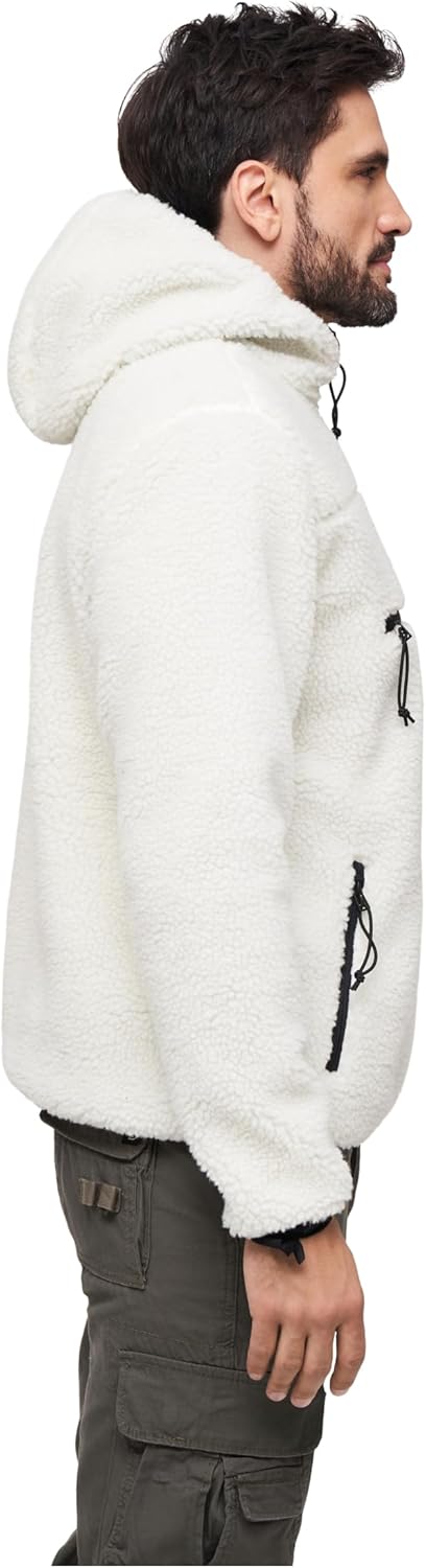 Brandit Teddyfleece Worker Pullover L Weiss, L Weiss