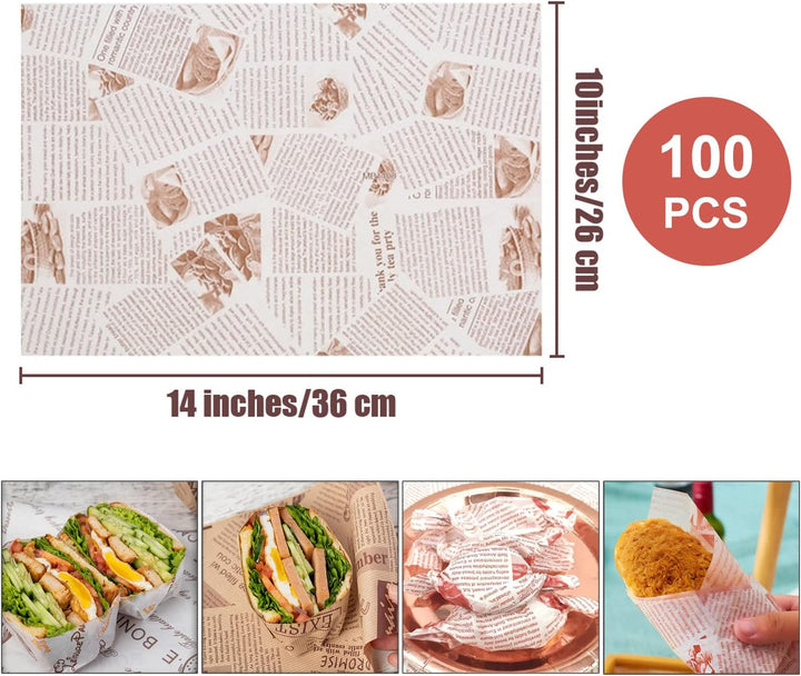 Brotpapier 500 Blatt, 26 * 36cm Käsepapier, Wasserdicht und Öl, Nicht Klebrig, Wachspapier für Leben