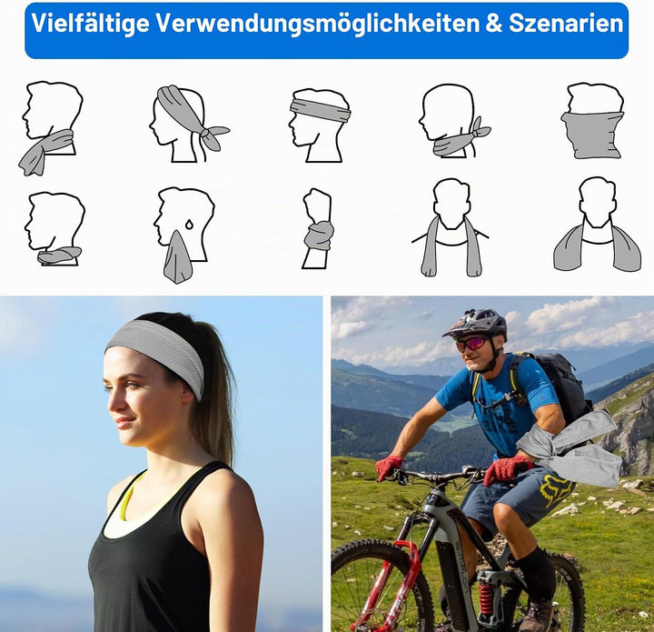 Sukeen Kühlendes Handtuch, Sport Cooling Towel für Hals und Körper, Schweisshandtuch schnelltrocknen