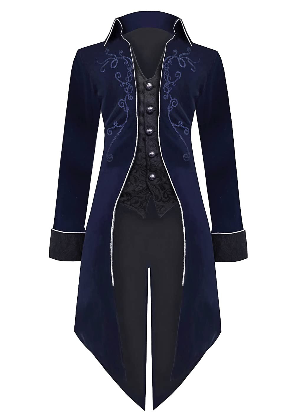 Herren Mittelalter Steampunk Jacke Gothic Frack Mantel Faschingskostüme,Renaissance Retro viktoriani